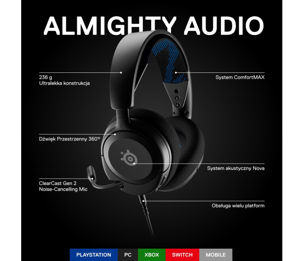 STEELSERIES Arctis Nova 1P (Playstation) 61611 - 1065998 - zdjęcie 3